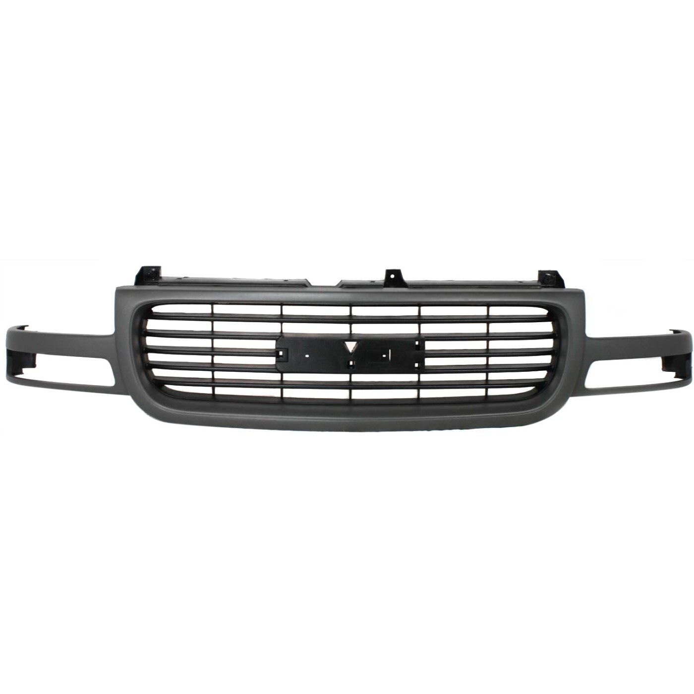 Grille Assembly For 1999-2002 GMC Sierra 1500 2000-06 Yukon Plastic Silver Shell