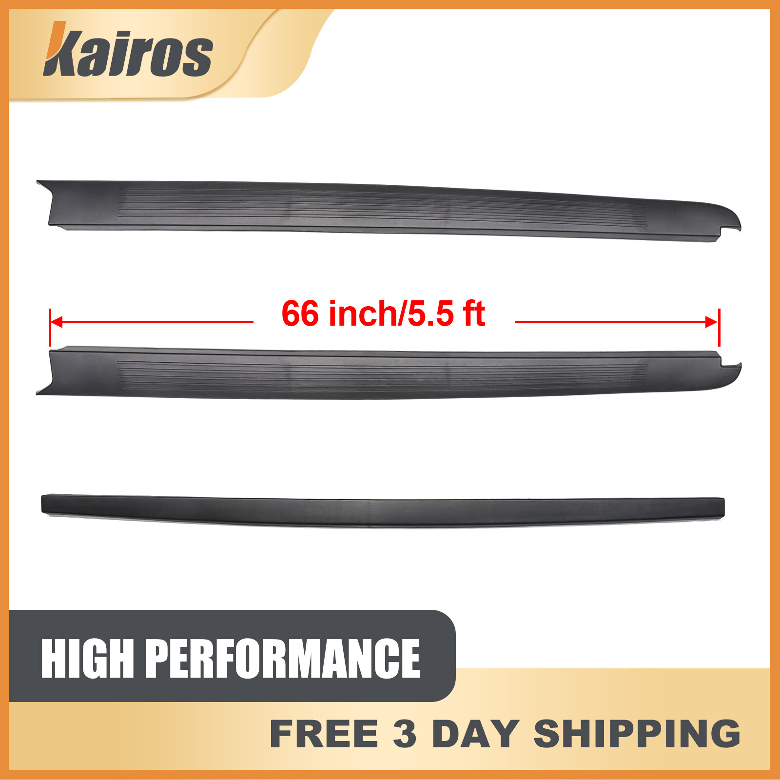 For 04-05 Ford F-150 Style Side 5.5′ RH & LH Bed Rail & Tailgate Cap Molding Kit