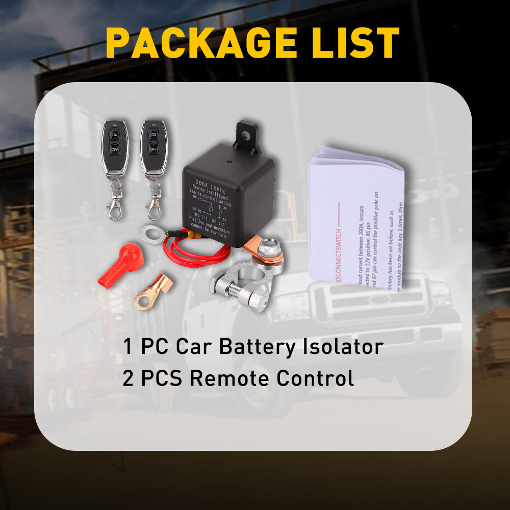 Remote Battery Disconnect Switch Upgraded Kill Switch for Car Truck DC12V 200…