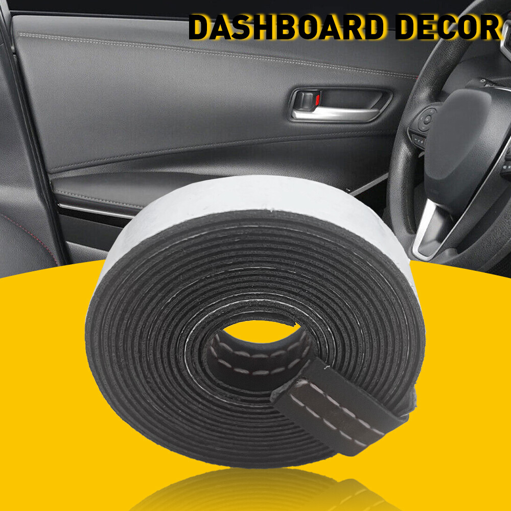 2M PU Leather Car Dashboard Decor Line Strip Sticker Trim Moulding Accessories