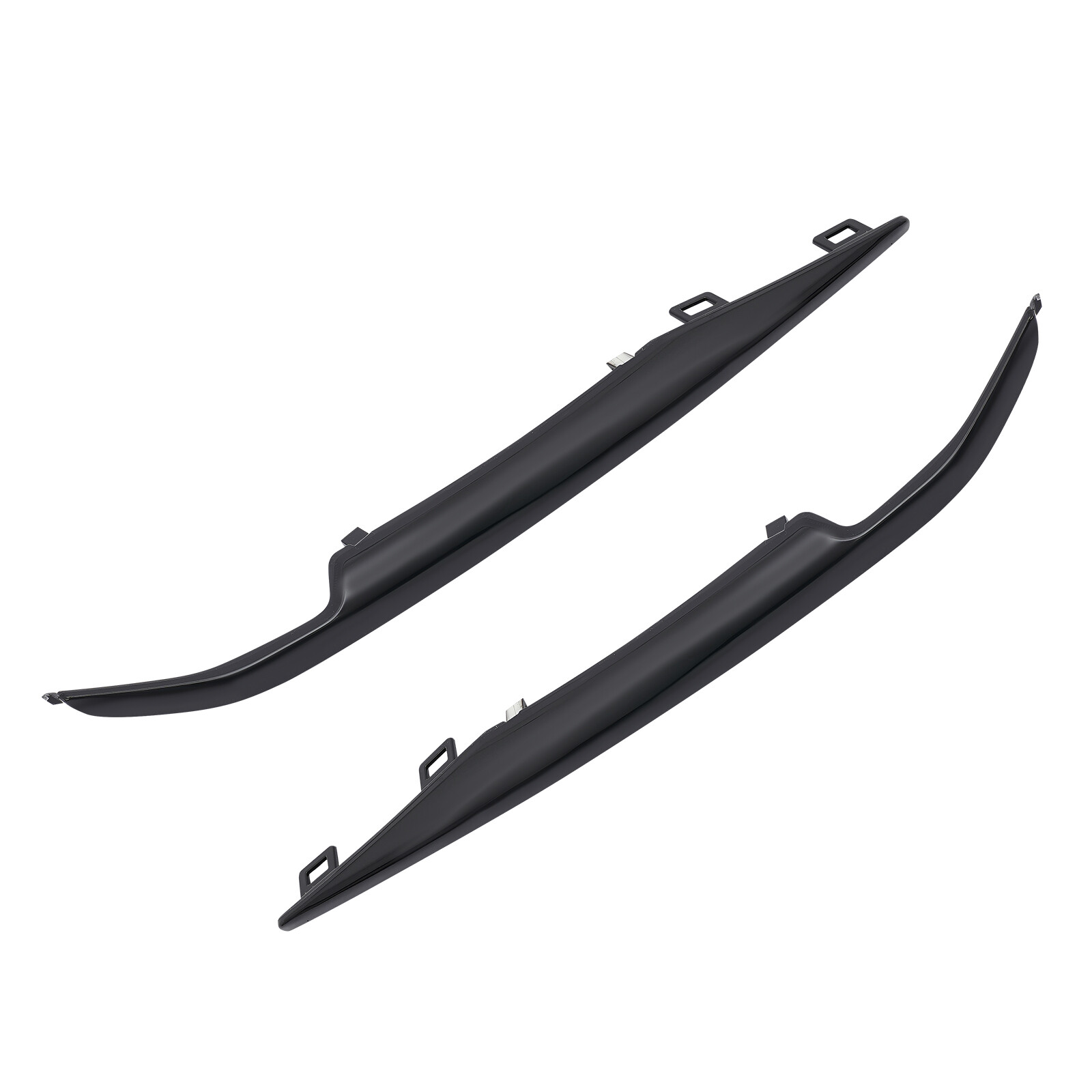 Black Front Left+Right Bumper Trim Set For 2015-2020 Cadillac Escalade Fits ESV