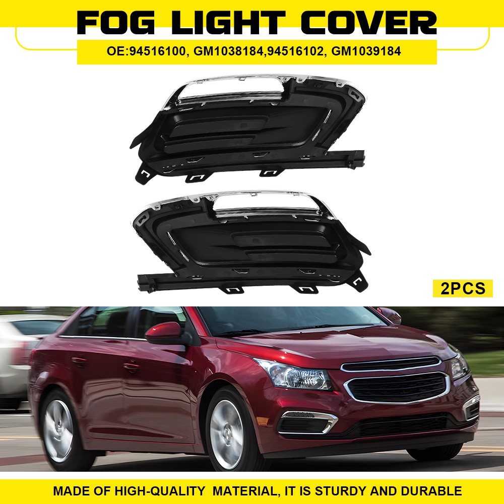 2x LH RH Front Fog Light Cover Set For Chevrolet Cruze 2015-16 94516100 94516102