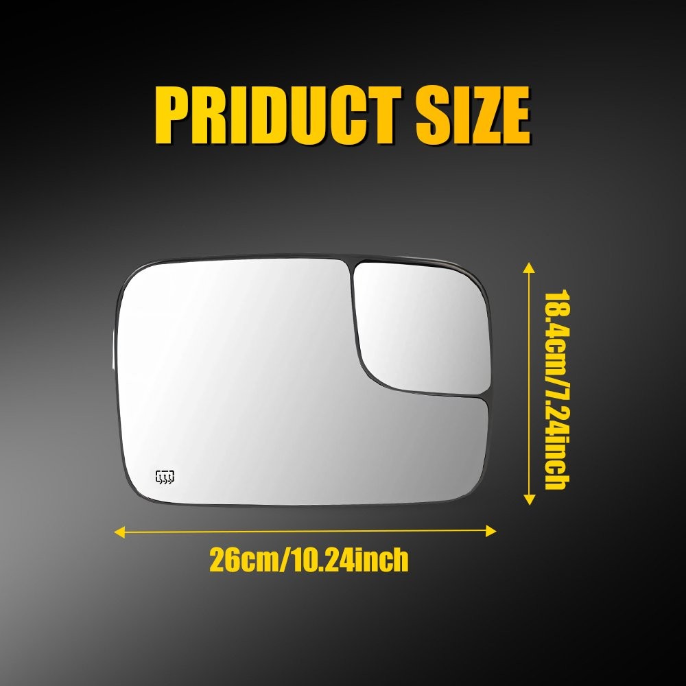 Fit Dodge RAM 1500 2500 3500 2005-09 Passenger Side Heated Mirror Glass OE 1-5X