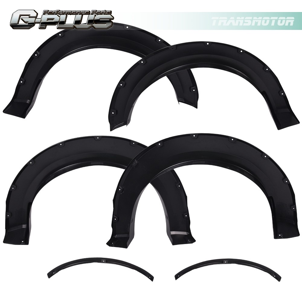 Fender Flares Cover Fit For 2015-2017 Ford F150 Pocket Rivet Style Black Wheel