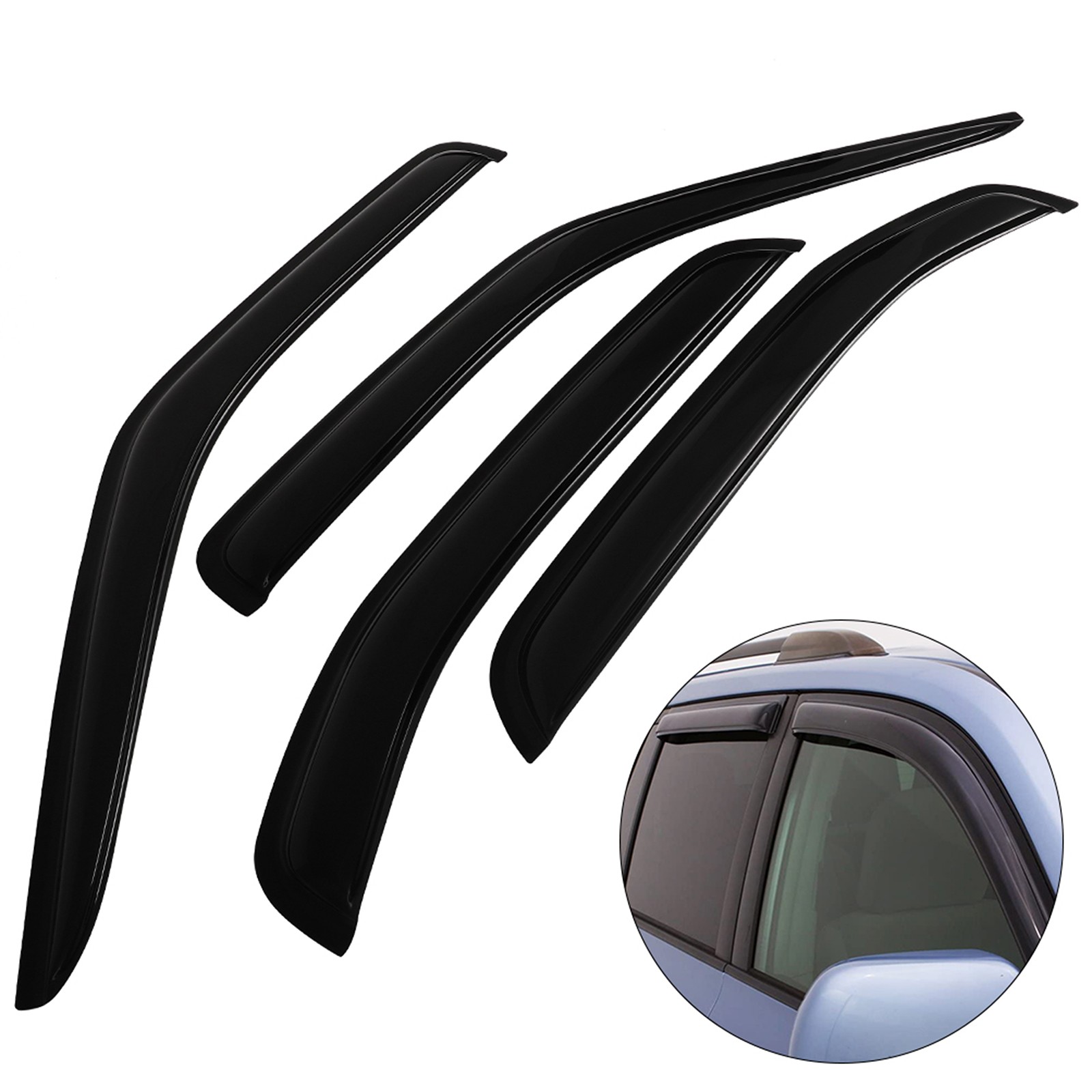 Window Visor Vent Rain Shades Guards Deflectors For 2000-2004 Nissan Xterra