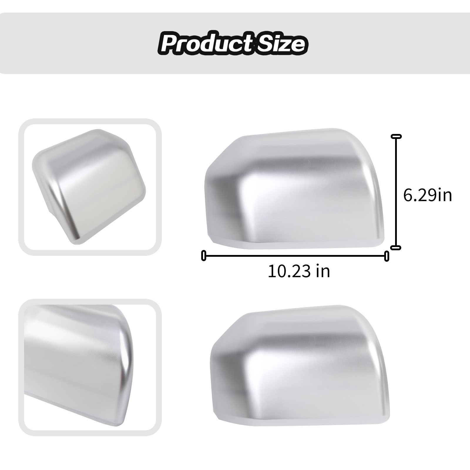 For 2015-2020 Ford F150 Truck Replacement Mirror Covers Cap Painted SILVER