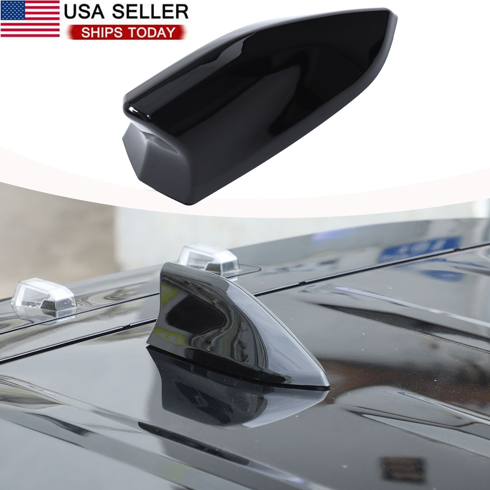 Roof Shark Fin Antenna Glossy Black Cover Trim For Hummer EV 2023 2024 2025-2026