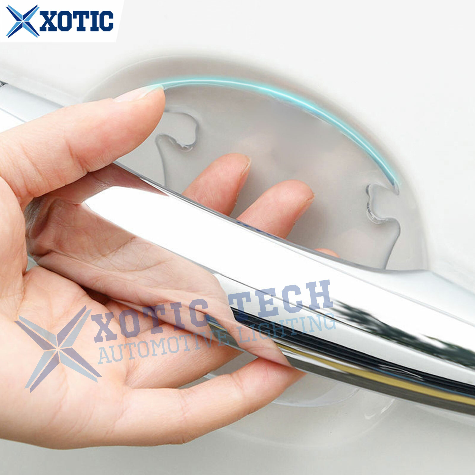 4x 3D Epoxy Scotchguard Clear Scratch Protector Door Handle Cup Film Sticker