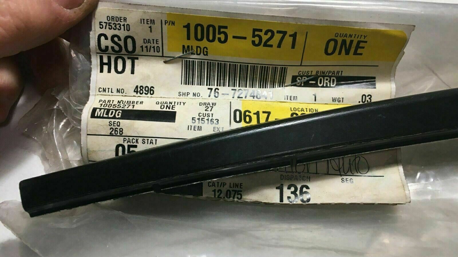 NOS GM Molding Trim- 1005-5271 – Black Aluminum – C19