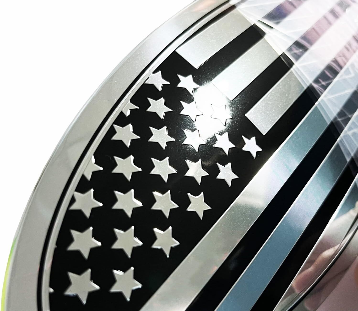 12 inch Front Grill US Flag Oval Emblem Badge For Ford F-250/350/450/550 17-22