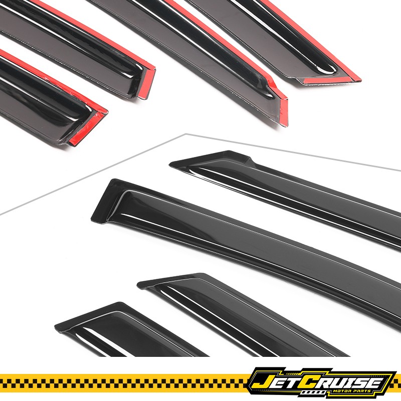Fits 08-14 Subaru WRX STI 08-11 Impreza Acrylic Tape On Window Visors 4Pc Set