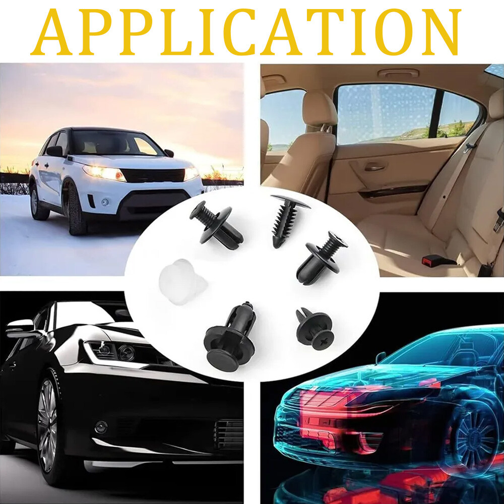 100Pcs/set +4 Tool Bumper Clips Auto Car Hole Rivets Fastener Fender Push Pin