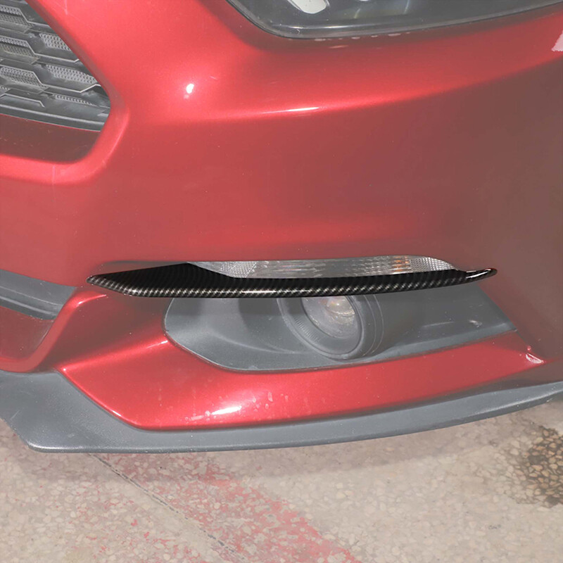 2pcs Front Eyebrow Fog Light Decors Front Lamp Cover Trim For Ford Mustang 2015+