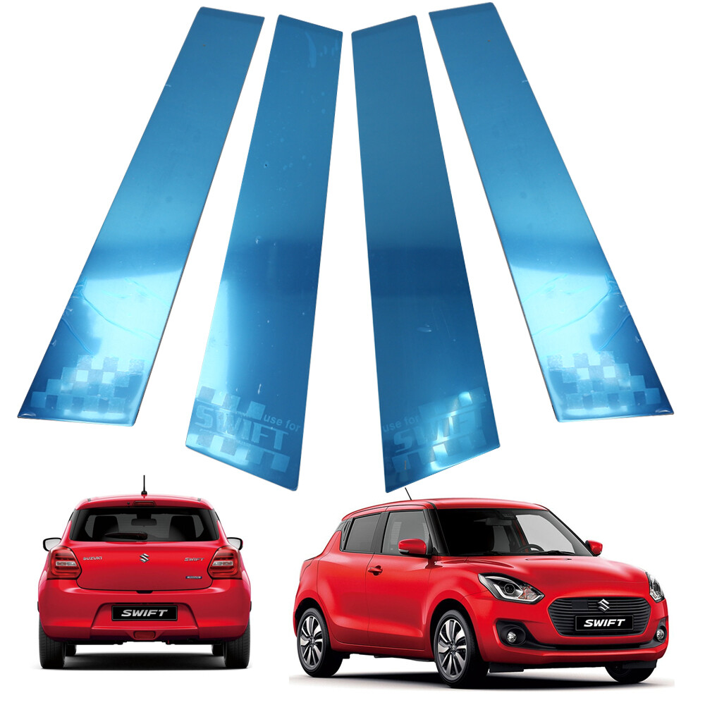 Stainless Steel Pillar Plate Door Stainless For Suzuki Swift Hatchback 2018 19