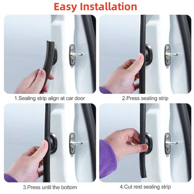 10ft Universal Auto Rubber Seal Weather Strip Door Window Trunk Hood Edge Trim
