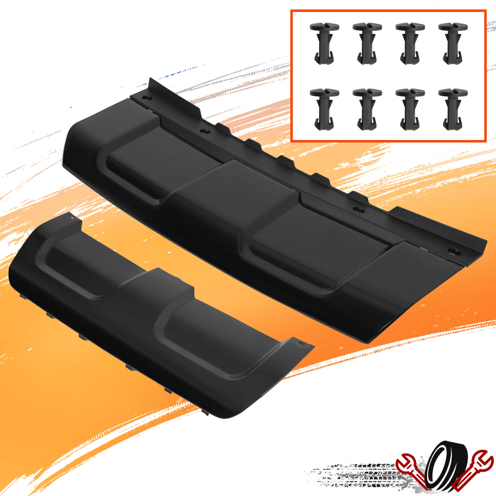 Front & Rear Bumper Skid Plate Trim Cover For Range Rover Sport 2014 -2017