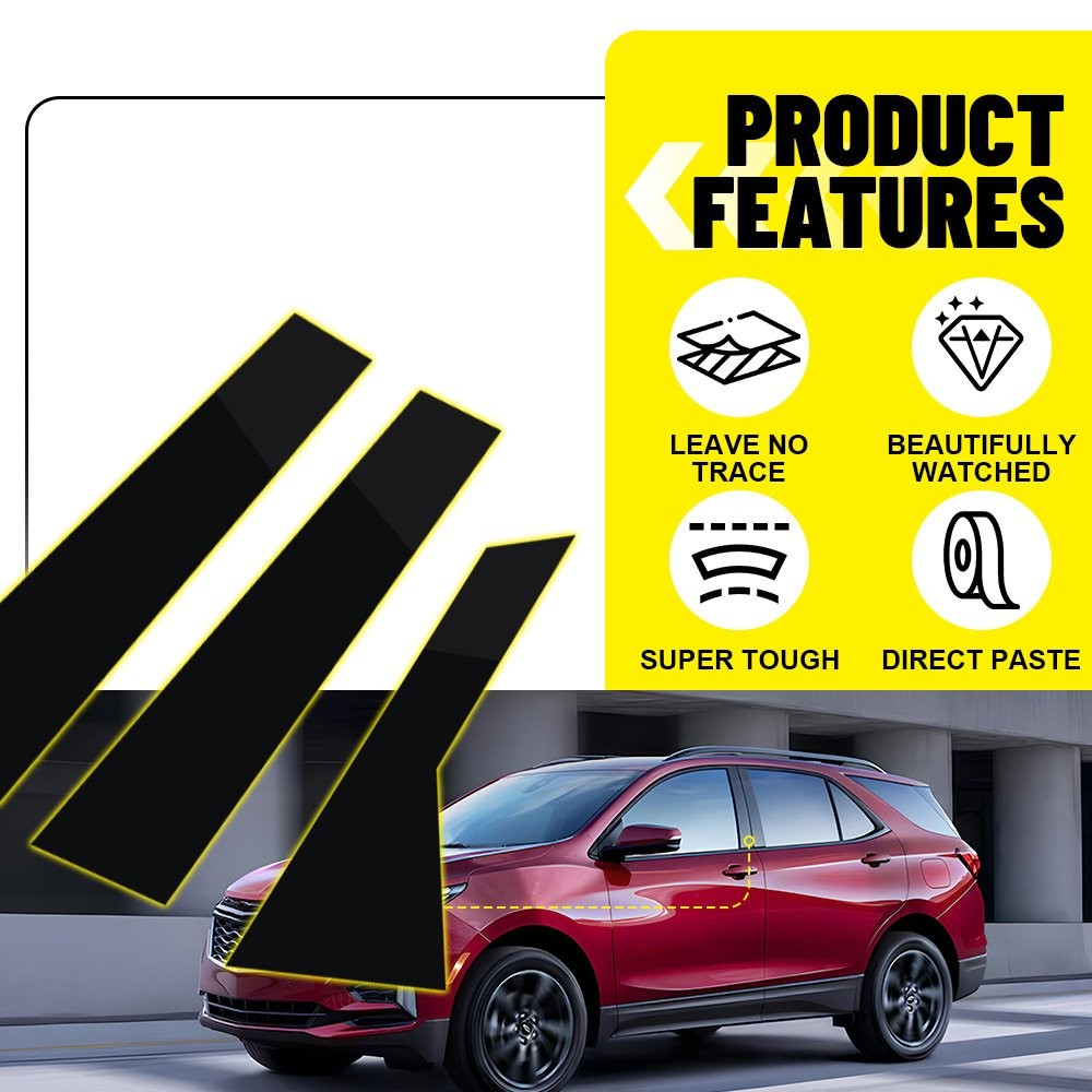 For 2019-2021 Volkswagen VW Jetta Door Window Pillar Posts Molding Trims 6X USA