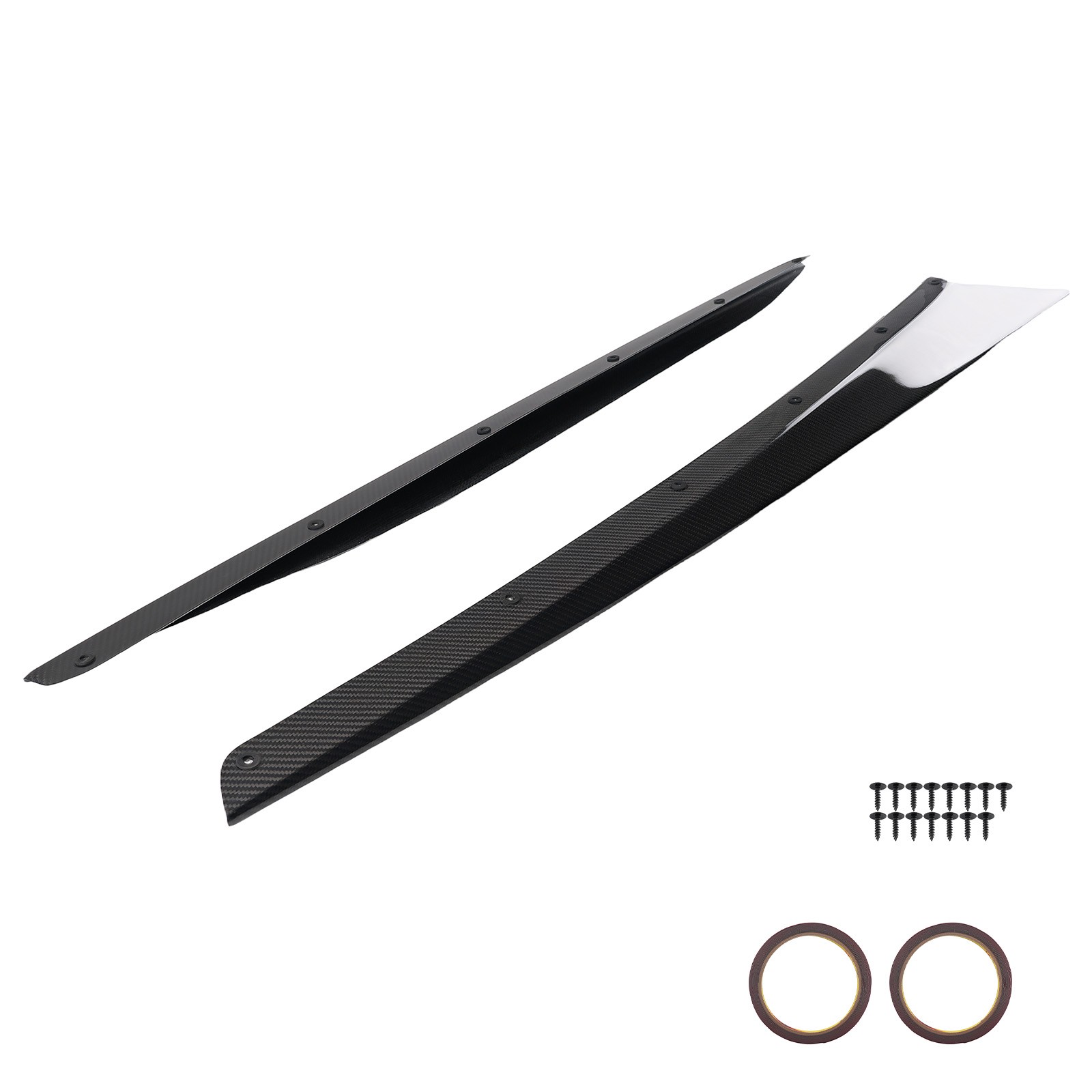 2x Side Skirt Rocker Panel Set for Chevy Corvette Stingray/Z51/Carbon Fiber