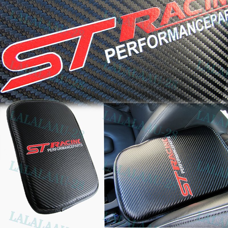 New Carbon Fiber Center Console Armrest For FORD FOCUS ST Cushion Mat Pad Cover