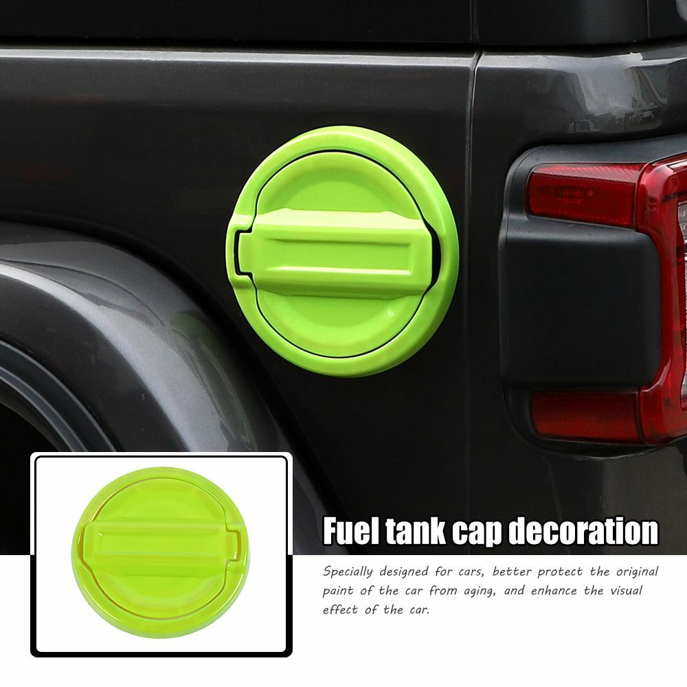 Green Door Gas Tank Cap Fuel Filler Cover Trim For Wrangler JL 2018+ Accessories