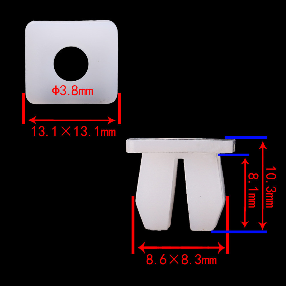 Set Of 10 Clips Nylon Nuts #10 Trim Grommet Screw for Toyota Honda Mazda Nissan