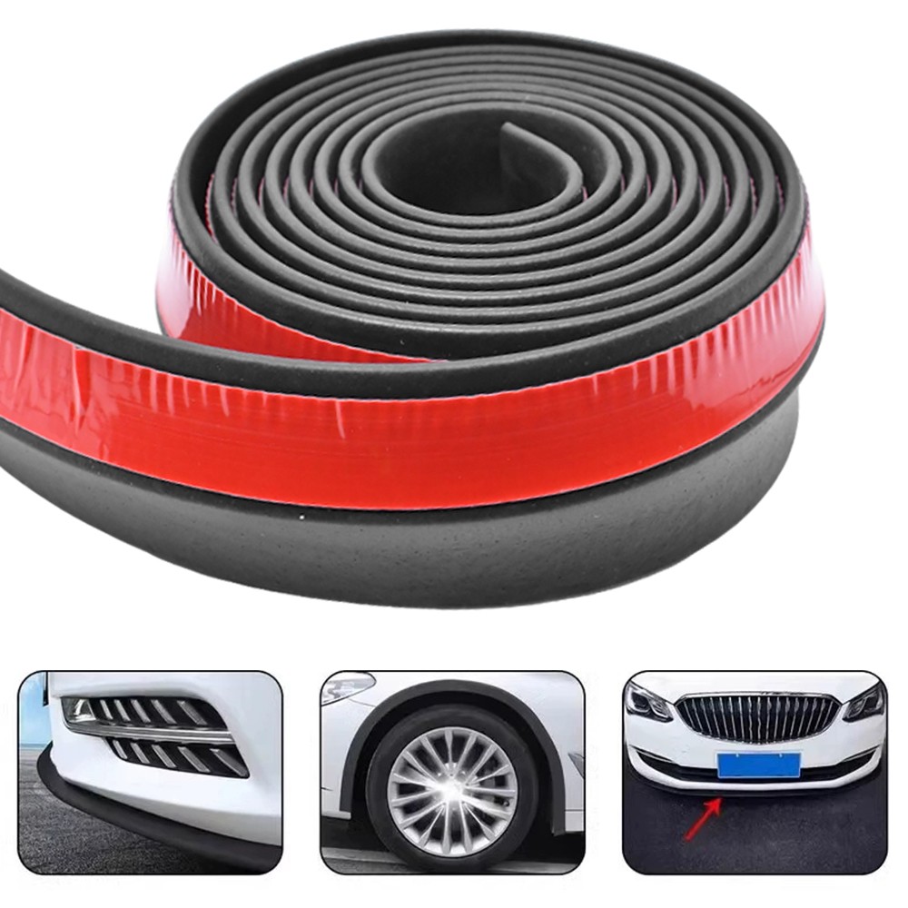 2.5M Car Front Bumper Lip Splitter Chin Spoiler Skirt Rubber Protector For Mazda