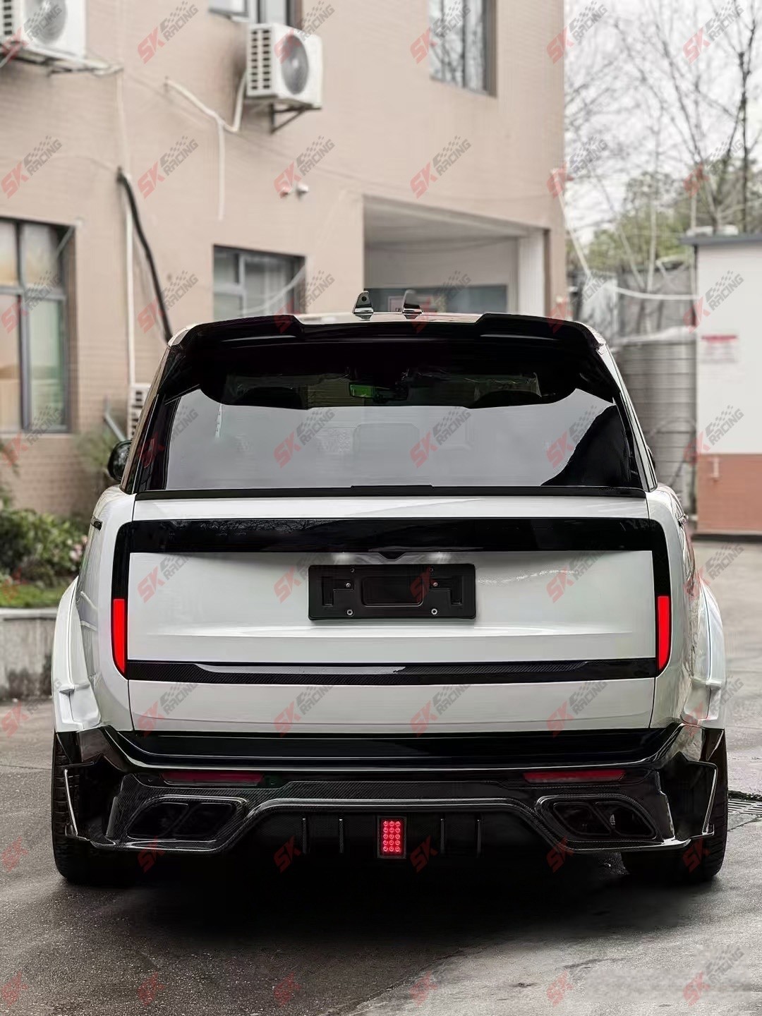Rear Middle Spoiler+Roof Wing Fits Land Rover Range Rover 23-26 Dry Carbon Fiber
