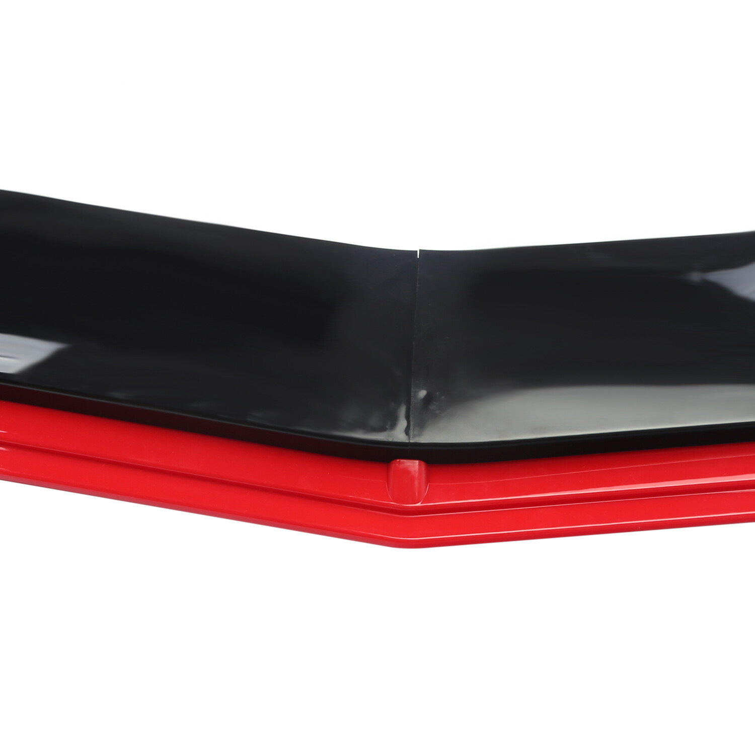 Front Bumper Lip Spoiler Splitter Body+Strut Rods Glossy Black Body Kits
