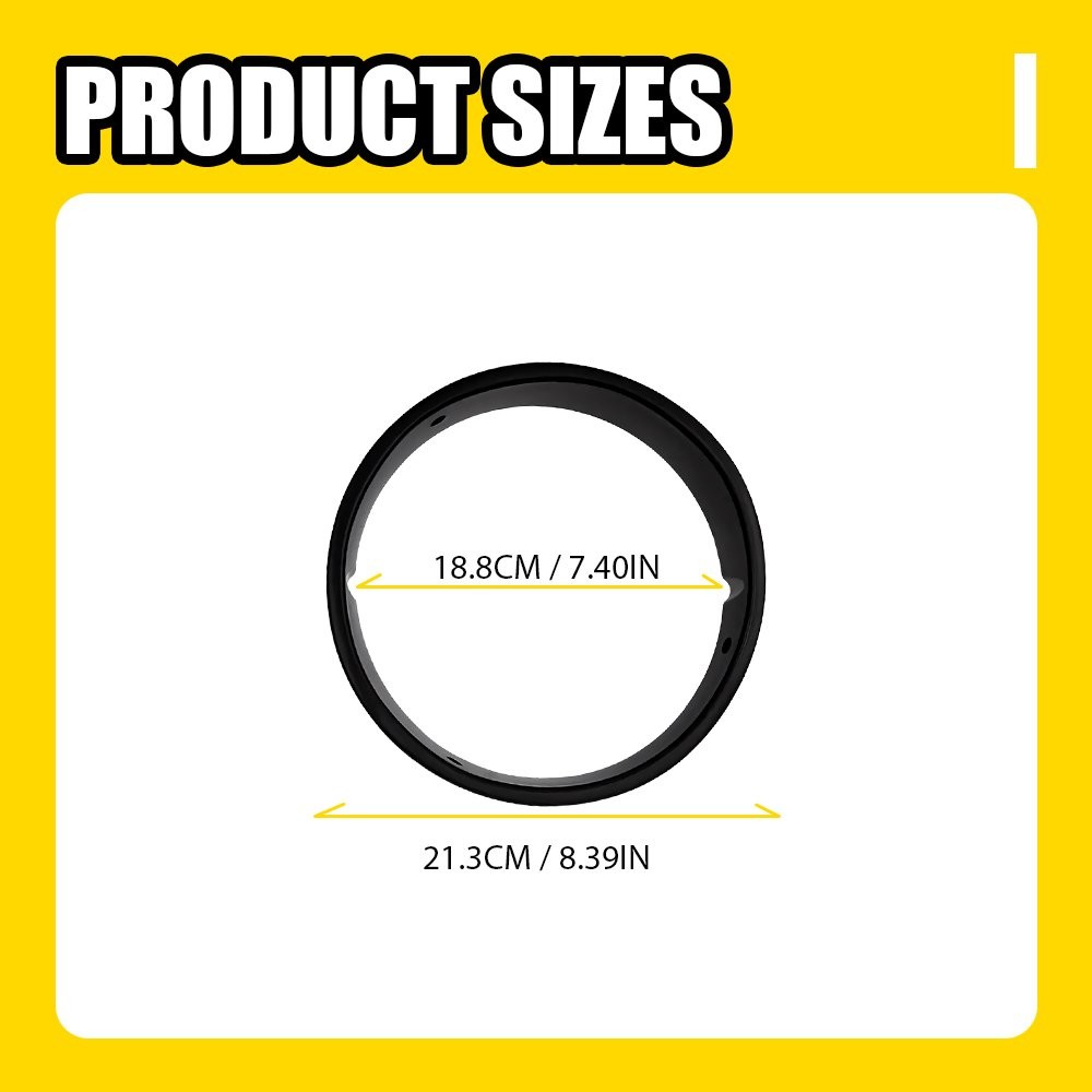 Pair New Black Headlight Bezels For Insert Cover Trim 1997-2006 Wrangler Jeep TJ