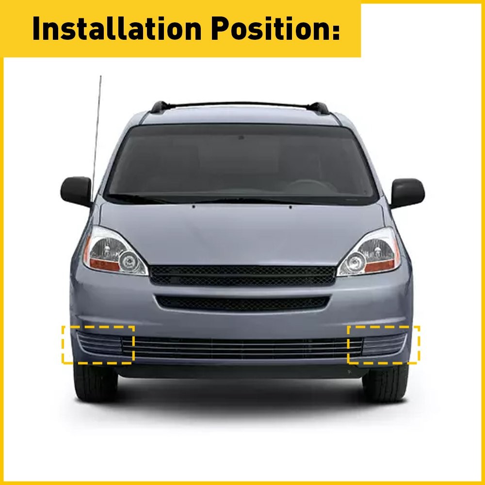 For 2004-05 Toyota Sienna Left Driver&Right Passenger Side Fog Light Cover EOOH