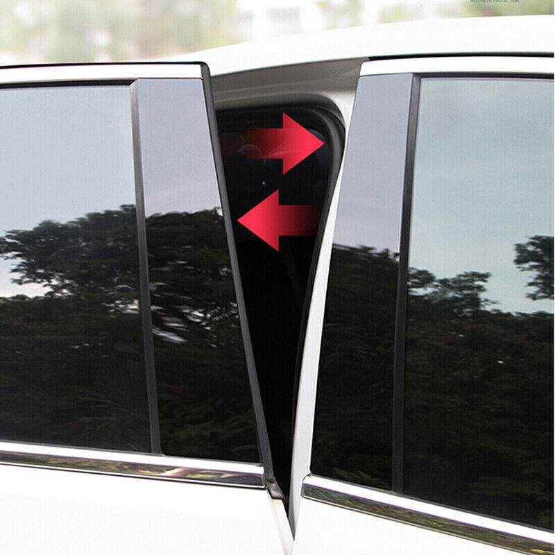 For Nissan Kicks 17-2024 Piano Black Pillar Posts Door Window Molding Strip Trim