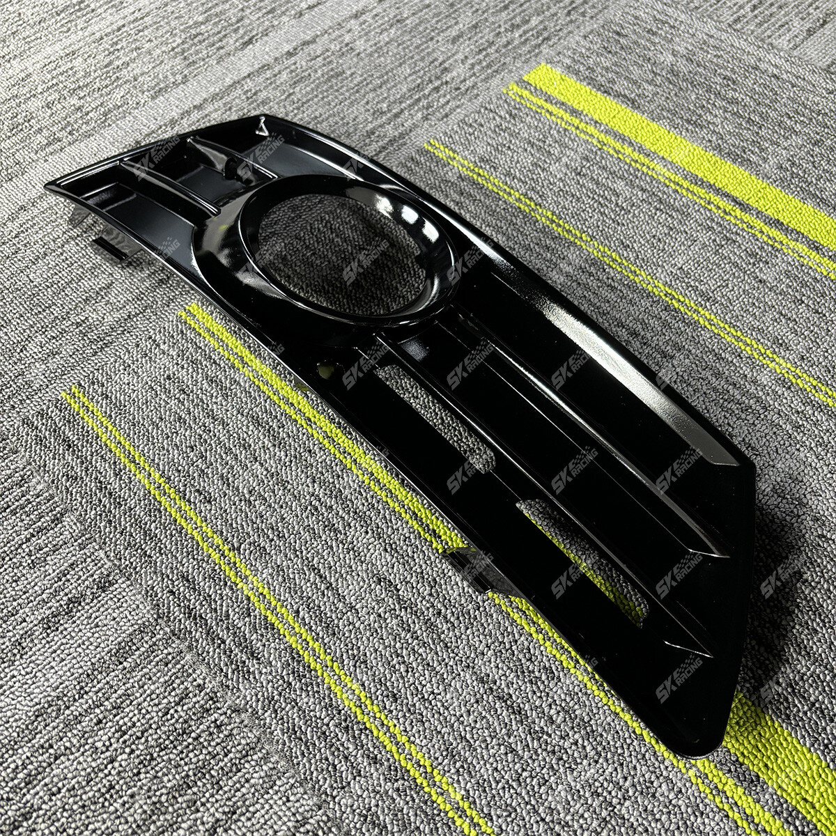 For Volkswagen CC 2009-12 Glossy Black Front Bumper Upper Grille Fog Light Cover