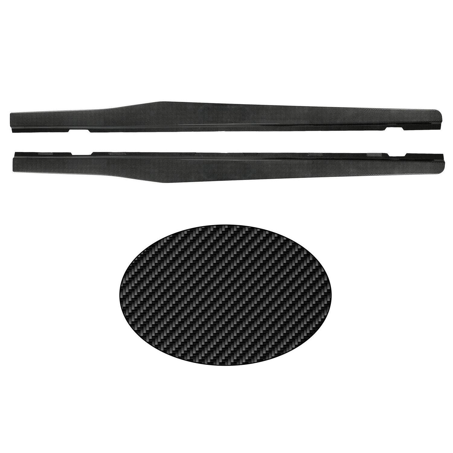 For Camaro LT LS SS 2010-2015 Side Skirts Extension Lip Carbon Fiber Color