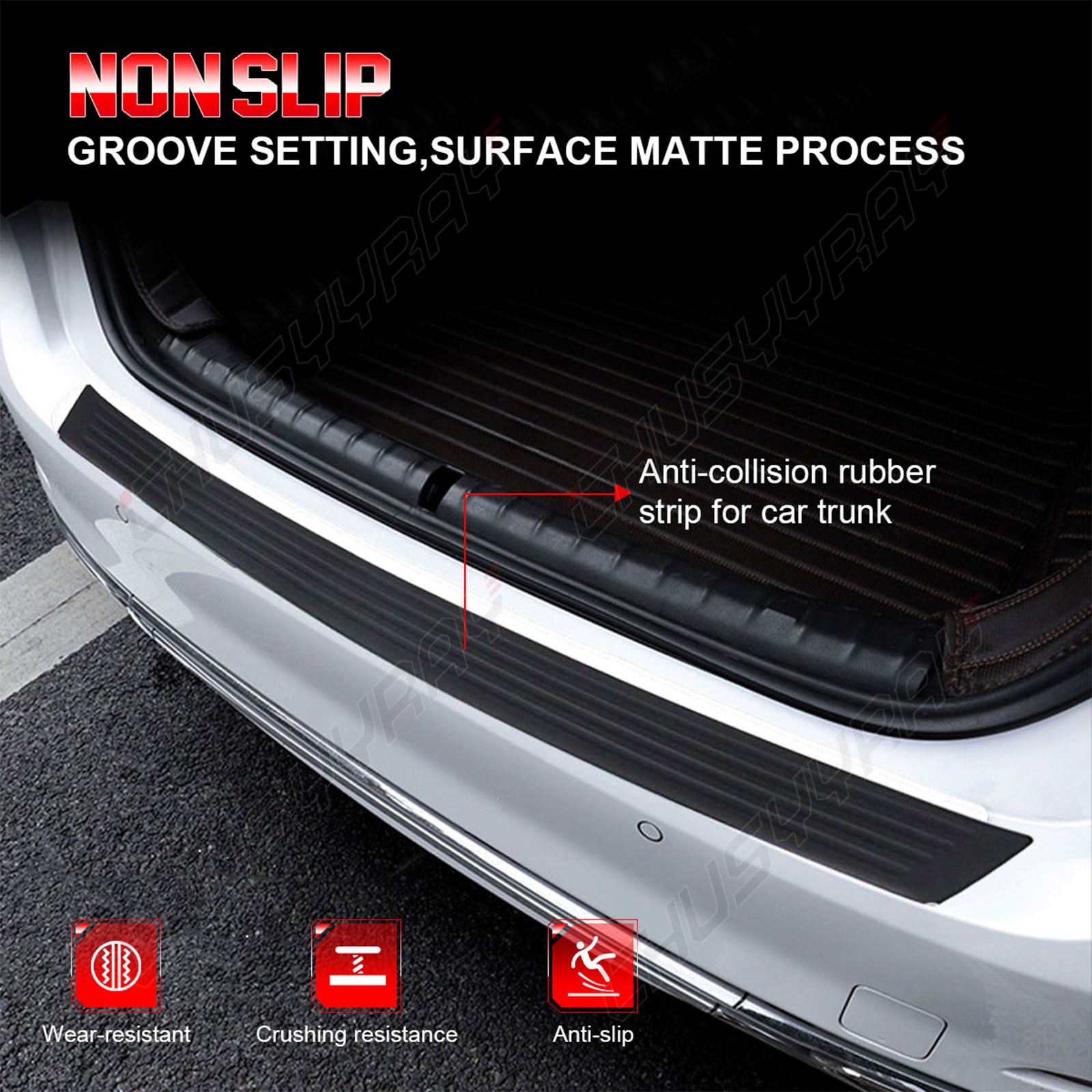 Car Rubber Rear Bumper Protector Stickers Trim Protection Auto part Accessories