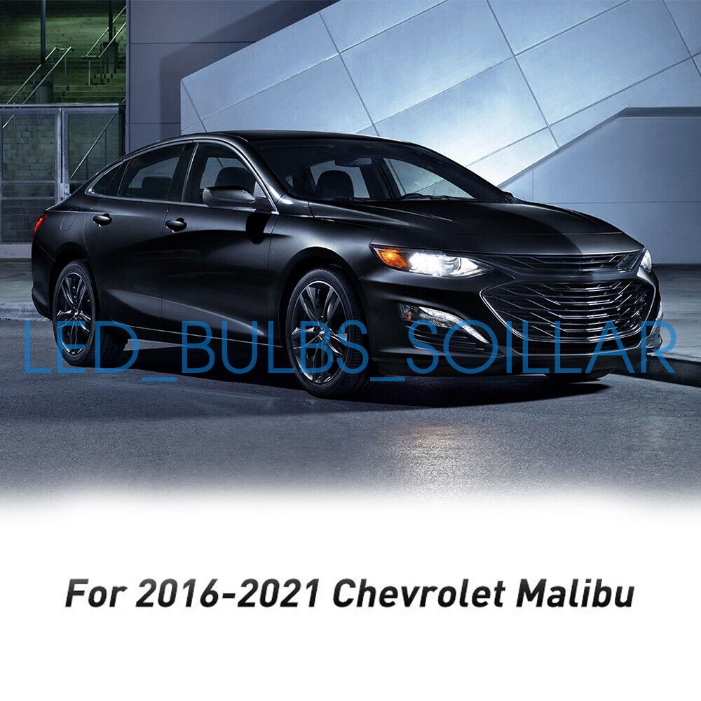 6pcs Black Window Pillar Post Door Trim Cover Set For Chevrolet Malibu 2016-2021