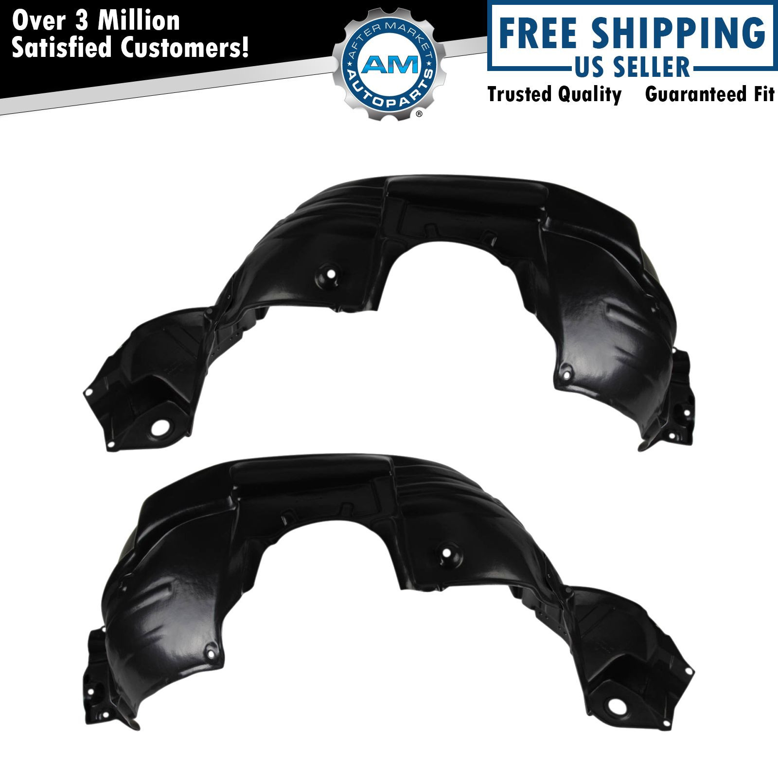 Front Inner Fender Liner Set Fits 2011-2013 Toyota Highlander