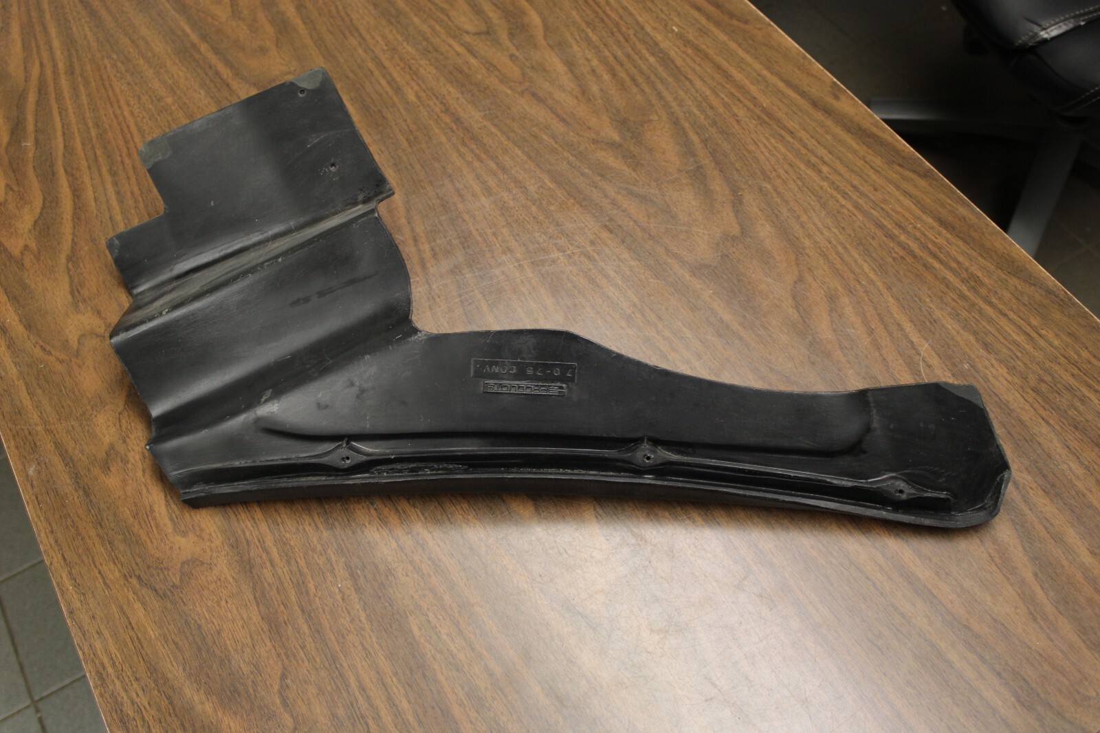 1970-1975 Corvette LEFT Rear Quarter Trim Panel Convertible Black Unpainted