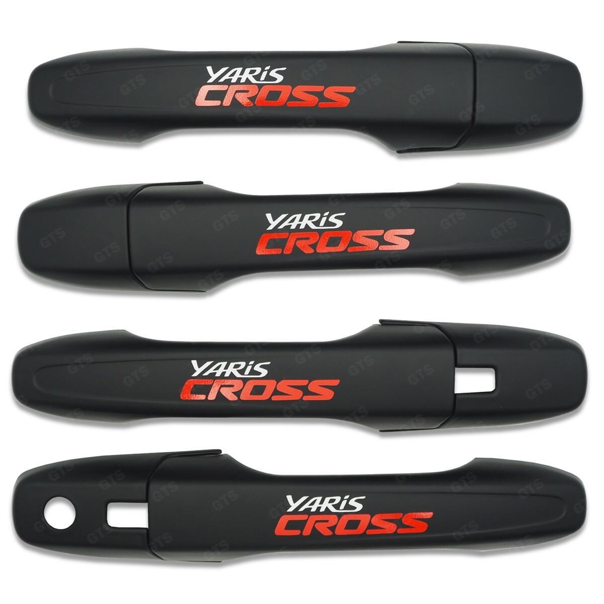 Matte Black Red Door Handle Hand Cover Trim Fits Toyota Yaris Cross 2023 – 24