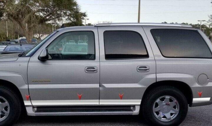 ROCKER PANEL SET/8 4″ WIDE Polished Stainless For CADILLAC ESCALADE SUV 99-06