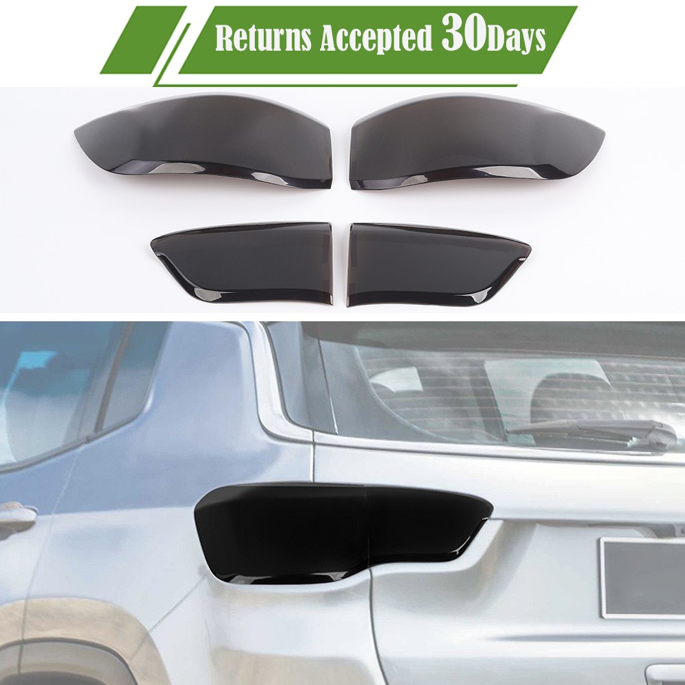 Smoked Black Side Tail Light Cover Guard Trim for Jeep Compass 17-25 Accessories