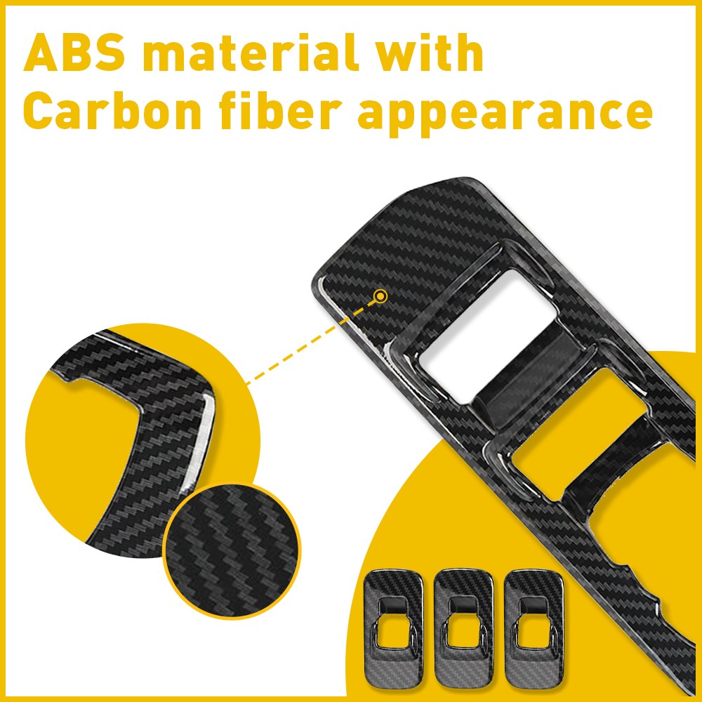 Fits 2015-2019 Ford F150 Carbon Fiber Driver Left Window Panel Switch Cover Trim