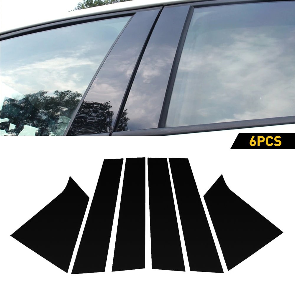 6pc Glossy Black Posts Pillar Trim Door For Chevrolet 2016-2021 Malibu US Stock