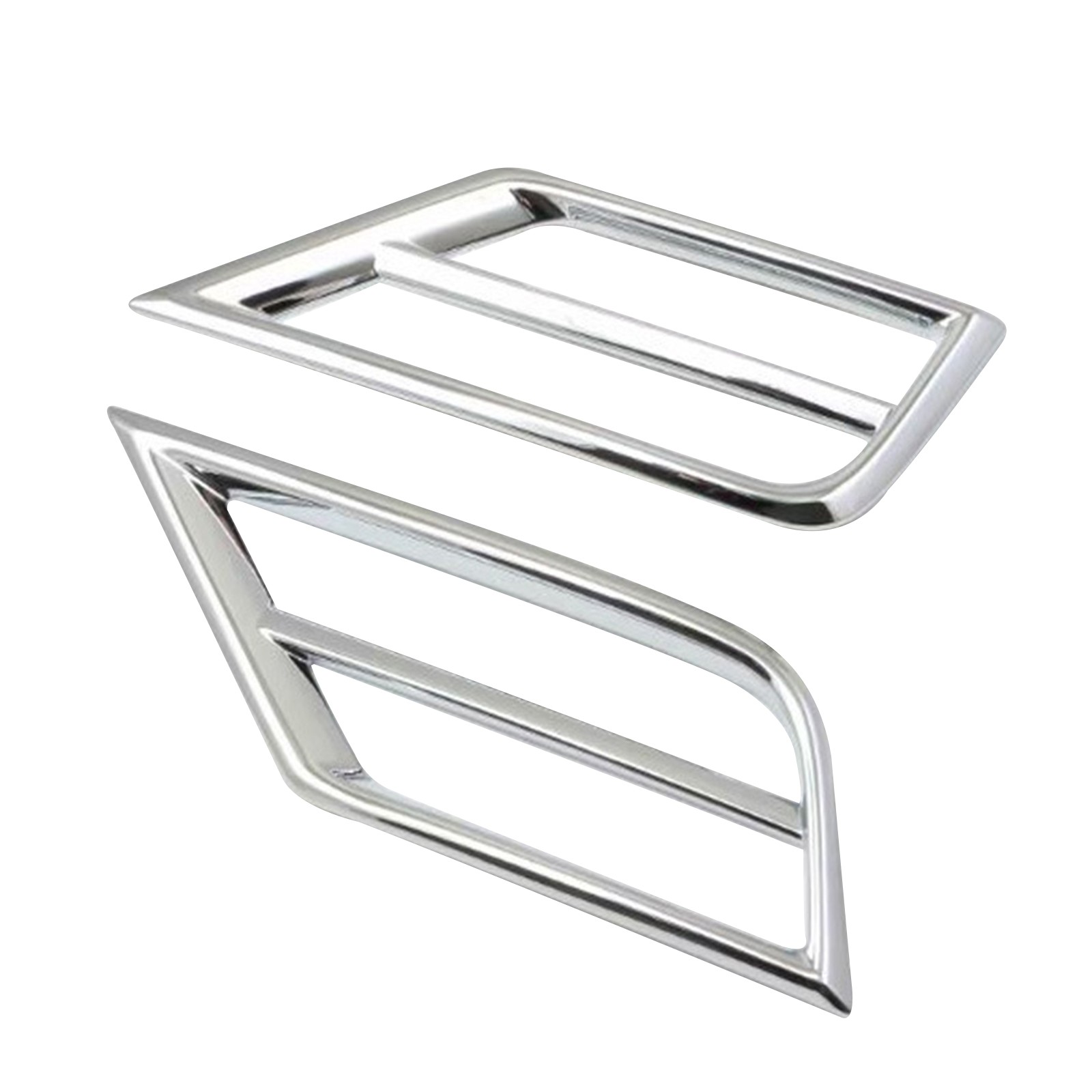 Left Right ABS Chrome Front Fog Light Lamp Frame Cover Trim For VW Tiguan Car