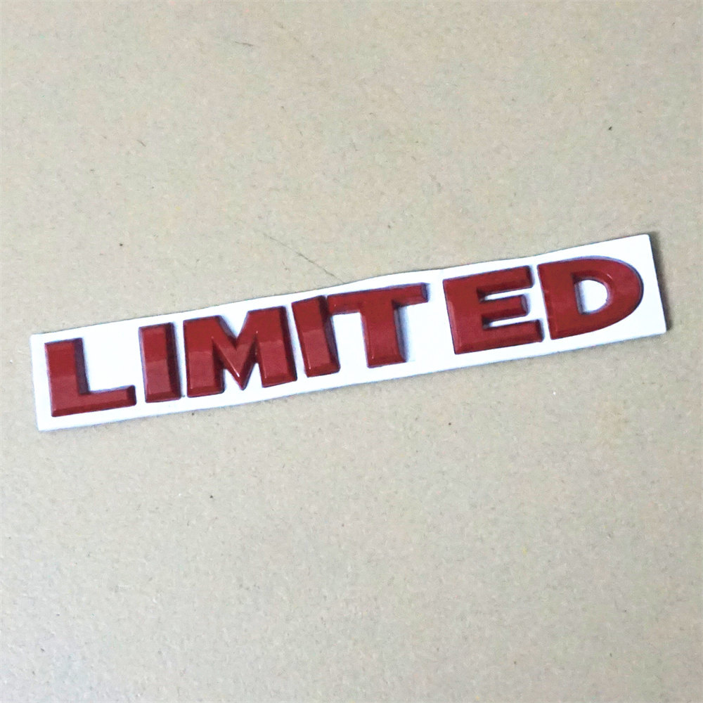 1x Glossy Red LIMITED Metal Sticker Badge Emblem Decal Bumper Hatchback Door Sep