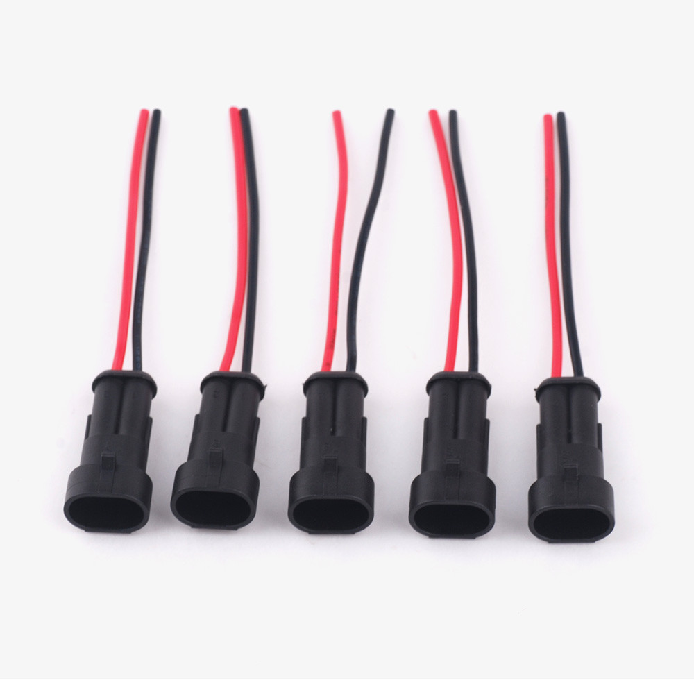 20pc 2 Pin Way Plug Car Electrical Connector Wire Cable Automotive Waterproof
