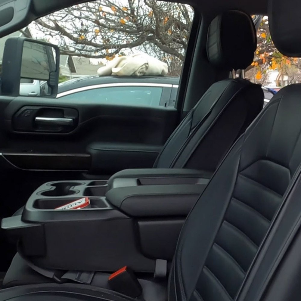 Console Black Armrest Cushion Pad Protector For Chevy Silverado 2019-2024 1-5SET